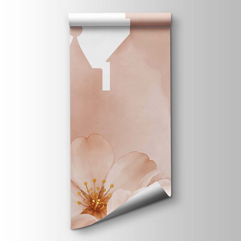 Wall mural Castle and flowers with butterflies (SKU: t01113v1) Wall mural Castle and flowers with butterflies (SKU: t01113v1)
