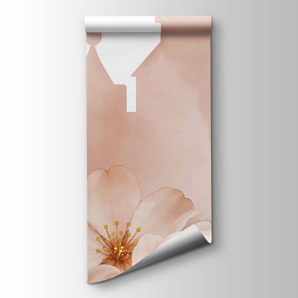 Wall mural Castle and flowers with butterflies (SKU: t01113v1) Wall mural Castle and flowers with butterflies (SKU: t01113v1)
