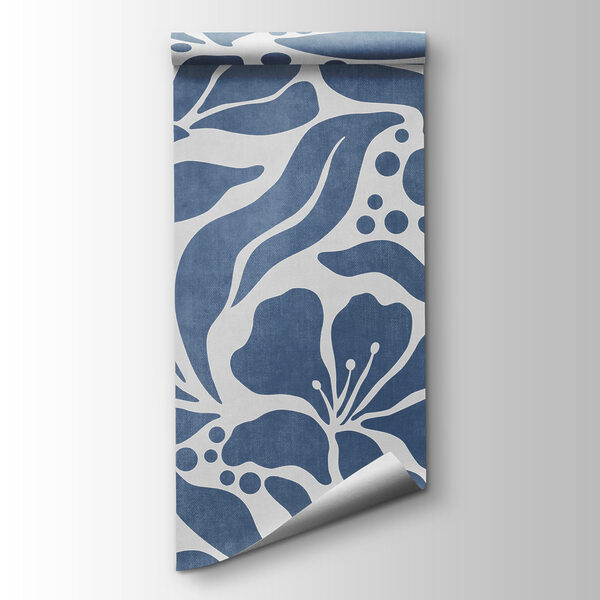 Wall mural Blue and white floral pattern (SKU: t01114v1) Wall mural Blue and white floral pattern (SKU: t01114v1)