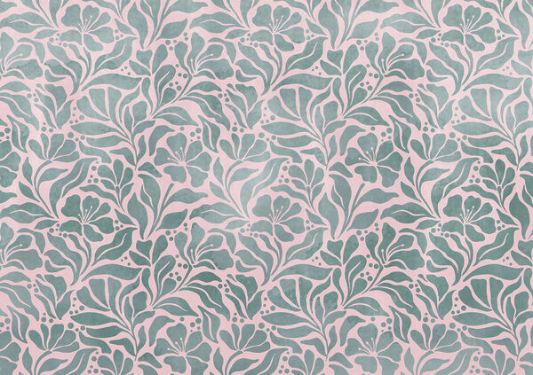 Wall mural Pattern of leaves on a pink background (SKU: t01114v3) Wall mural Pattern of leaves on a pink background (SKU: t01114v3)
