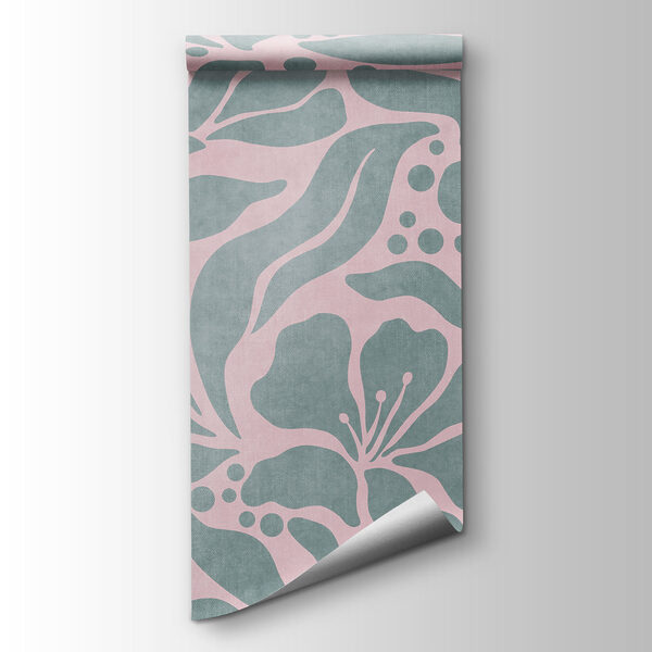 Wall mural Pattern of leaves on a pink background (SKU: t01114v3) Wall mural Pattern of leaves on a pink background (SKU: t01114v3)