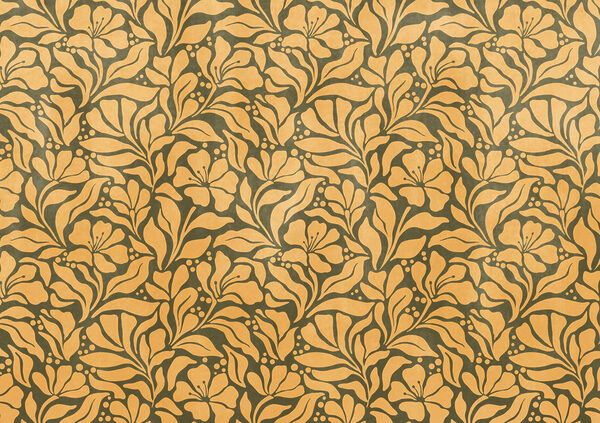 Wall mural Pattern of leaves and flowers (SKU: t01114v4)