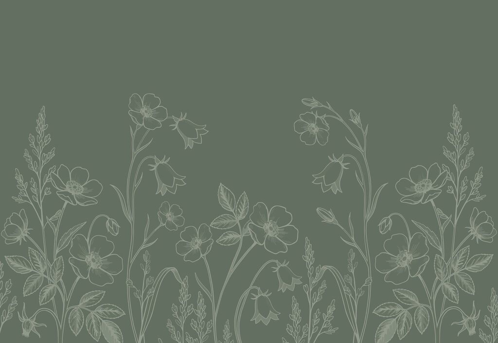 Wall mural Line of flowers and plants (SKU: t01071v1) Wall mural Line of flowers and plants (SKU: t01071v1)