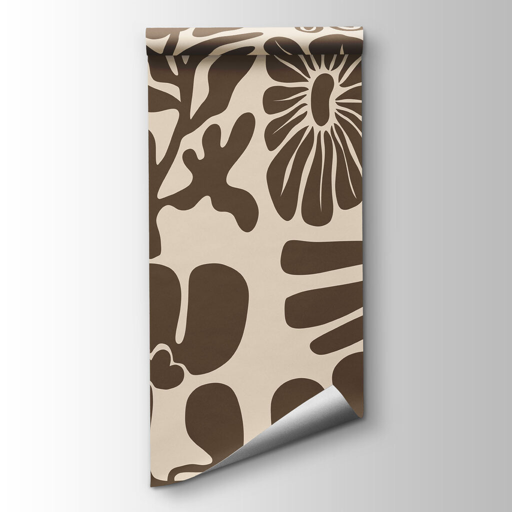 Wall mural Pattern of flowers and plants (SKU: t01106v2) Wall mural Pattern of flowers and plants (SKU: t01106v2)