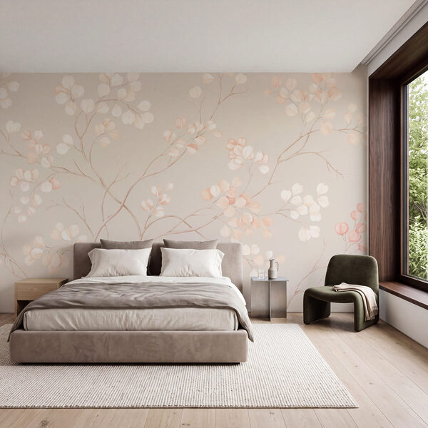 Wall mural Delicate blooms in soft pastel hues (SKU: t01115v1) Wall mural Delicate blooms in soft pastel hues (SKU: t01115v1)