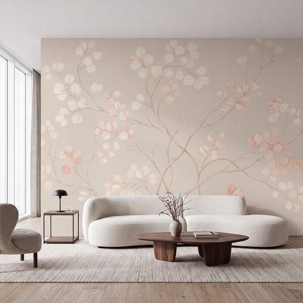 Wall mural Delicate blooms in soft pastel hues (SKU: t01115v1) Wall mural Delicate blooms in soft pastel hues (SKU: t01115v1)