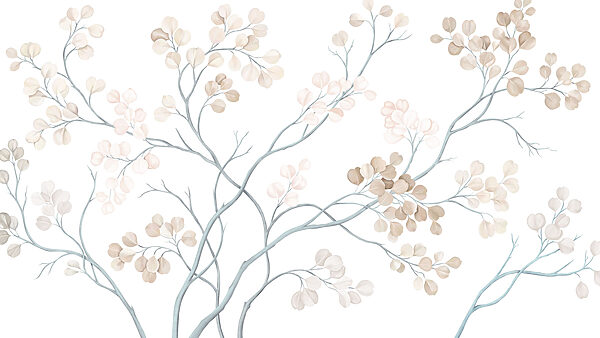 Wall mural Tree with white and brown leaves (SKU: t01115v3) Wall mural Tree with white and brown leaves (SKU: t01115v3)