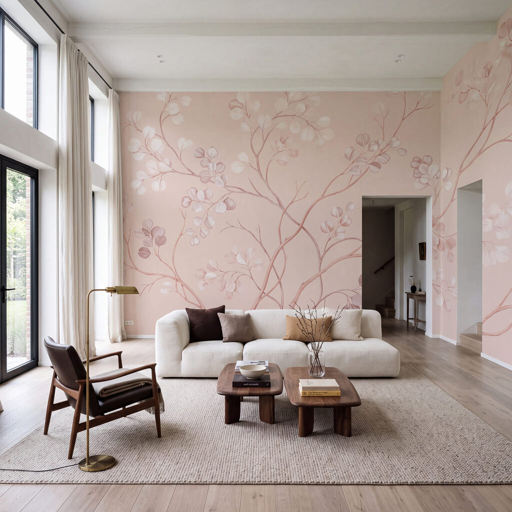 Wall mural Delicate floral pattern on soft background (SKU: t01115v4) Wall mural Delicate floral pattern on soft background (SKU: t01115v4)