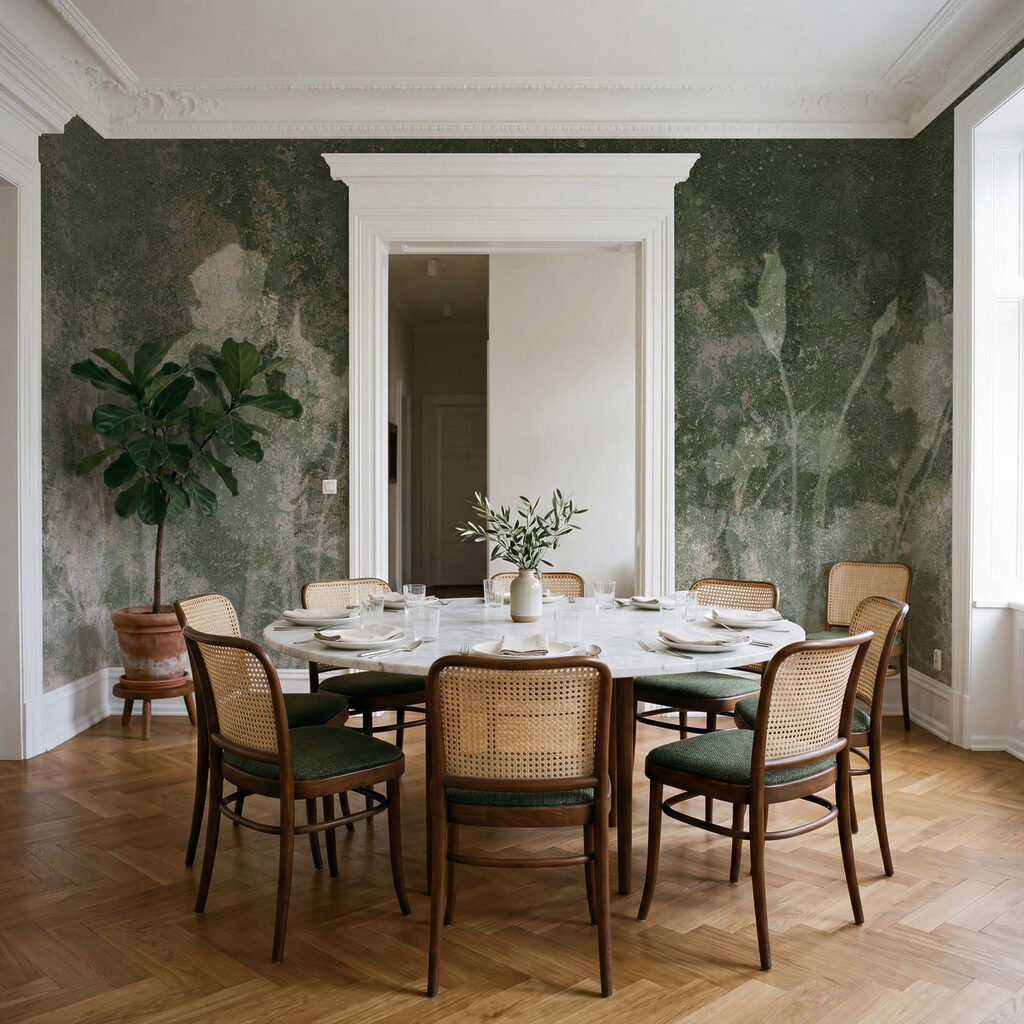 Wall mural Faded flowers in soft green tones (SKU: t01116v3) Wall mural Faded flowers in soft green tones (SKU: t01116v3)