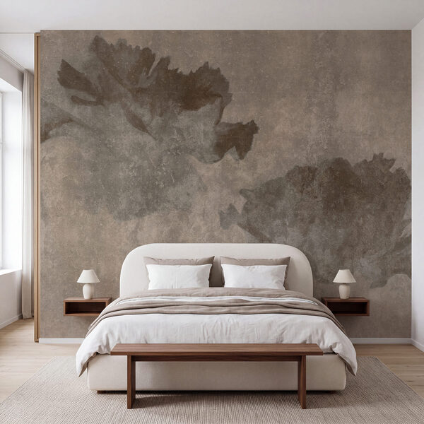 Wall mural Faded floral elegance on neutral background (SKU: t01118v1) Wall mural Faded floral elegance on neutral background (SKU: t01118v1)