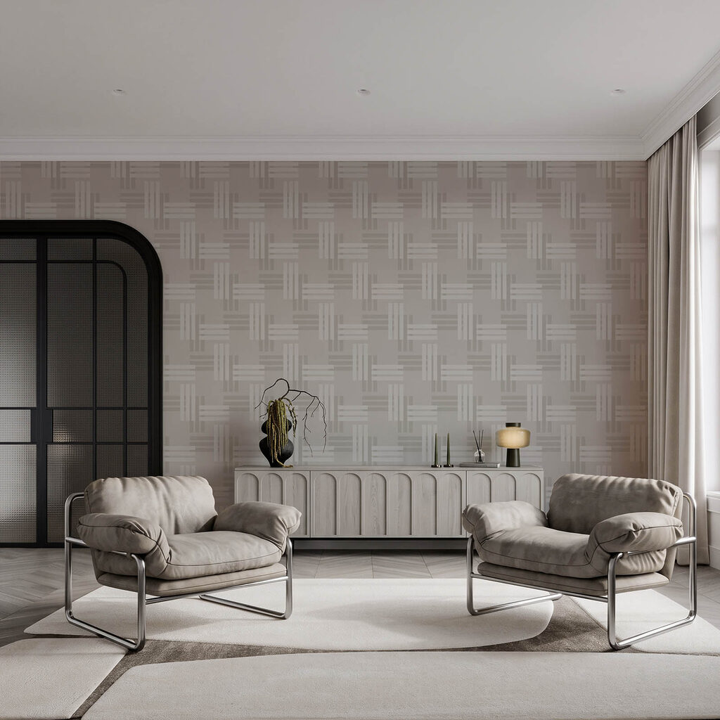 Wall mural Grey and white pattern (SKU: t01085)