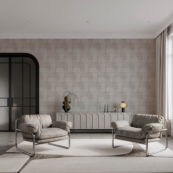 Wall mural Grey and white pattern (SKU: t01085)
