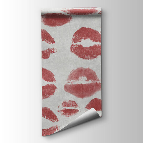 Wall mural Kisses in playful patterns everywhere (SKU: t01086v1)