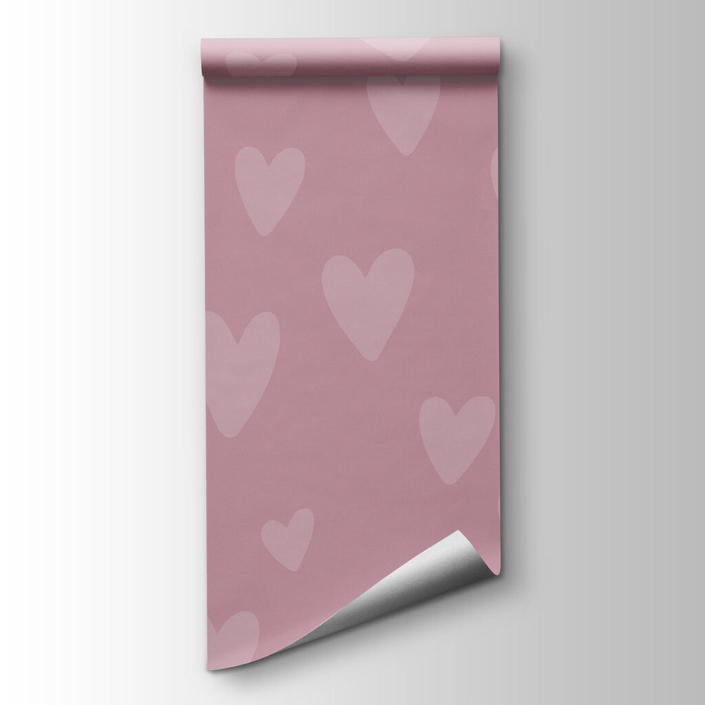 Wall mural Pink background with hearts (SKU: t01088) Wall mural Pink background with hearts (SKU: t01088)