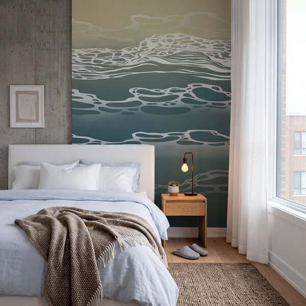 Wall mural White clouds in the sky (SKU: t01122)