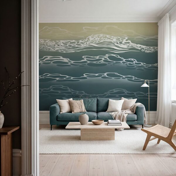 Wall mural White clouds in the sky (SKU: t01122) Wall mural White clouds in the sky (SKU: t01122)
