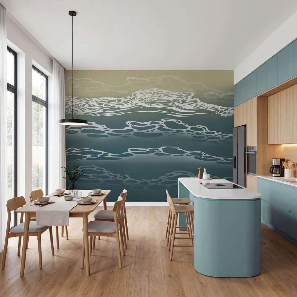 Wall mural White clouds in the sky (SKU: t01122)