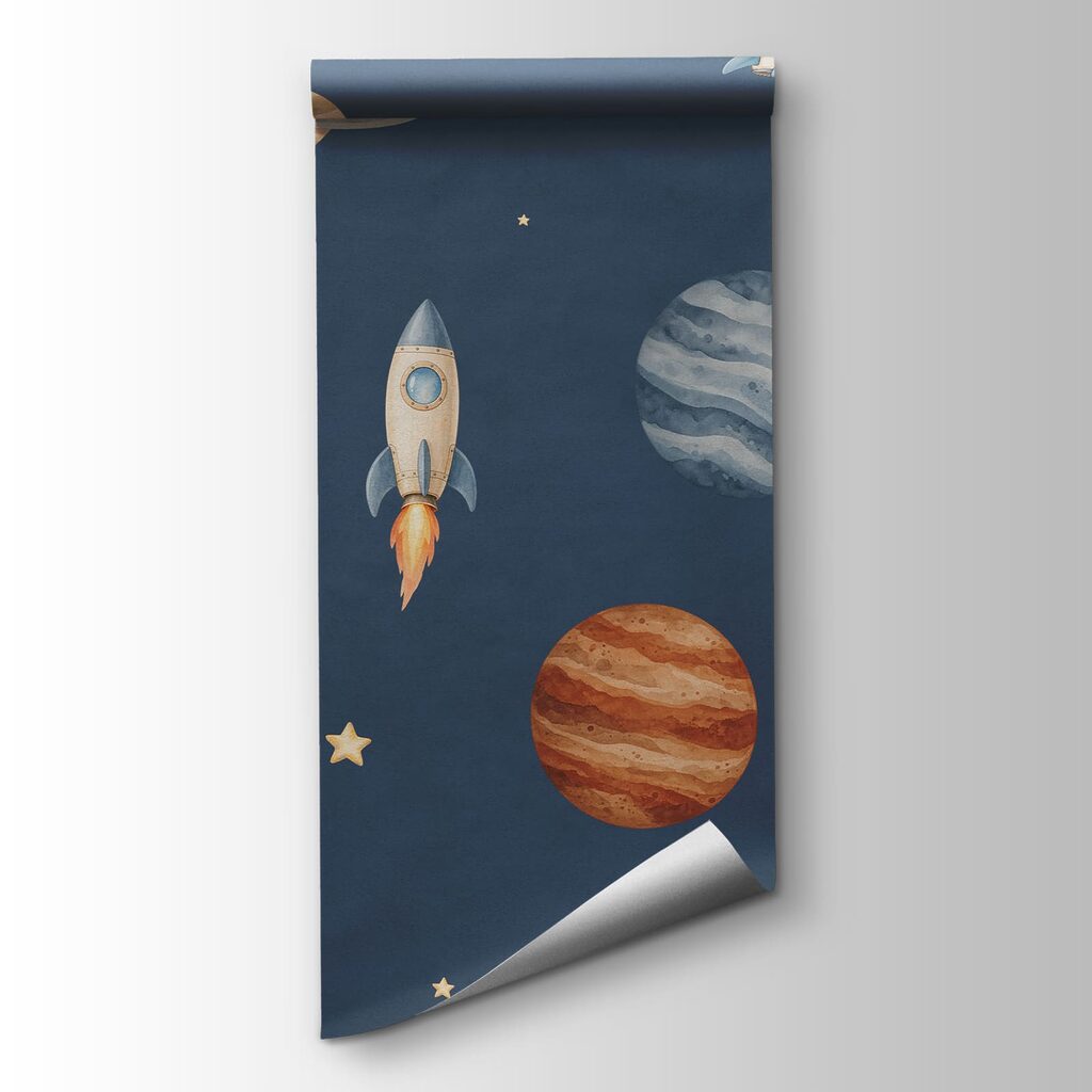 Wall mural Rocketing through a cosmic adventure (SKU: t01128)
