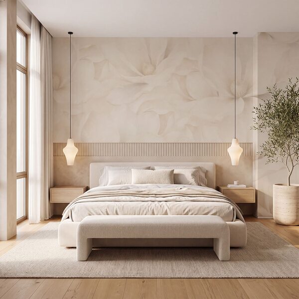 Wall mural Delicate blooms in soft colors (SKU: t01129) Wall mural Delicate blooms in soft colors (SKU: t01129)