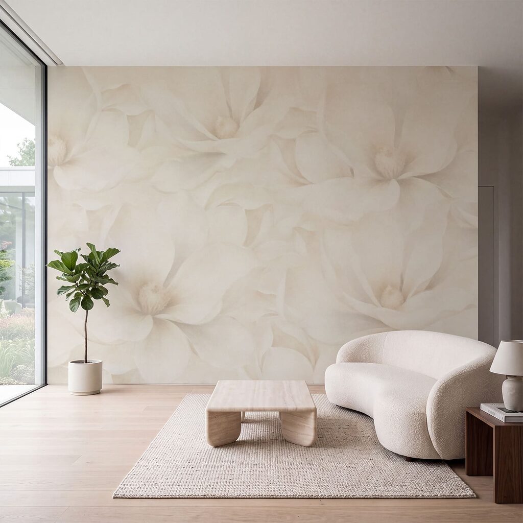 Wall mural Delicate blooms in soft colors (SKU: t01129) Wall mural Delicate blooms in soft colors (SKU: t01129)