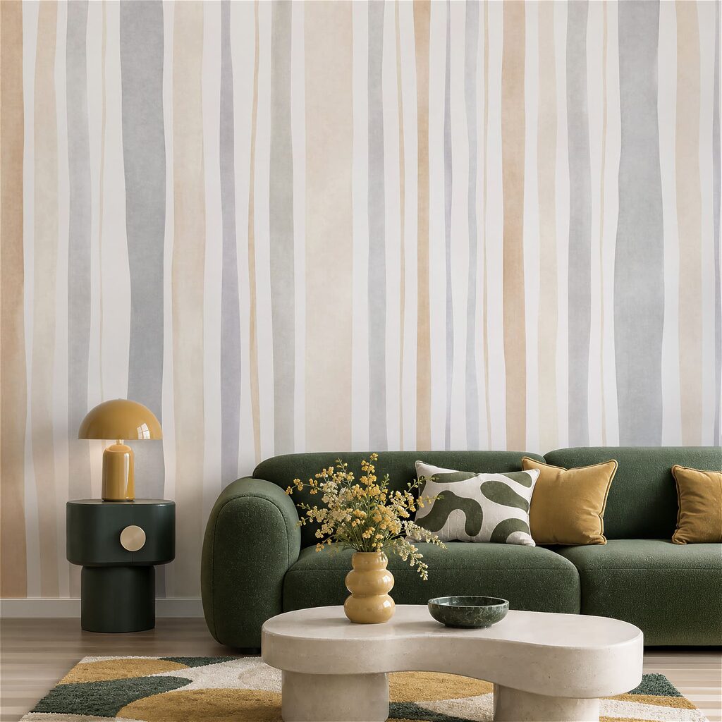 Wall mural Elegant neutral stripes for modern spaces (SKU: t01134)