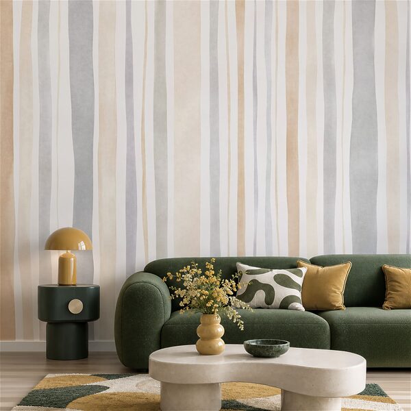 Wall mural Elegant neutral stripes for modern spaces (SKU: t01134)