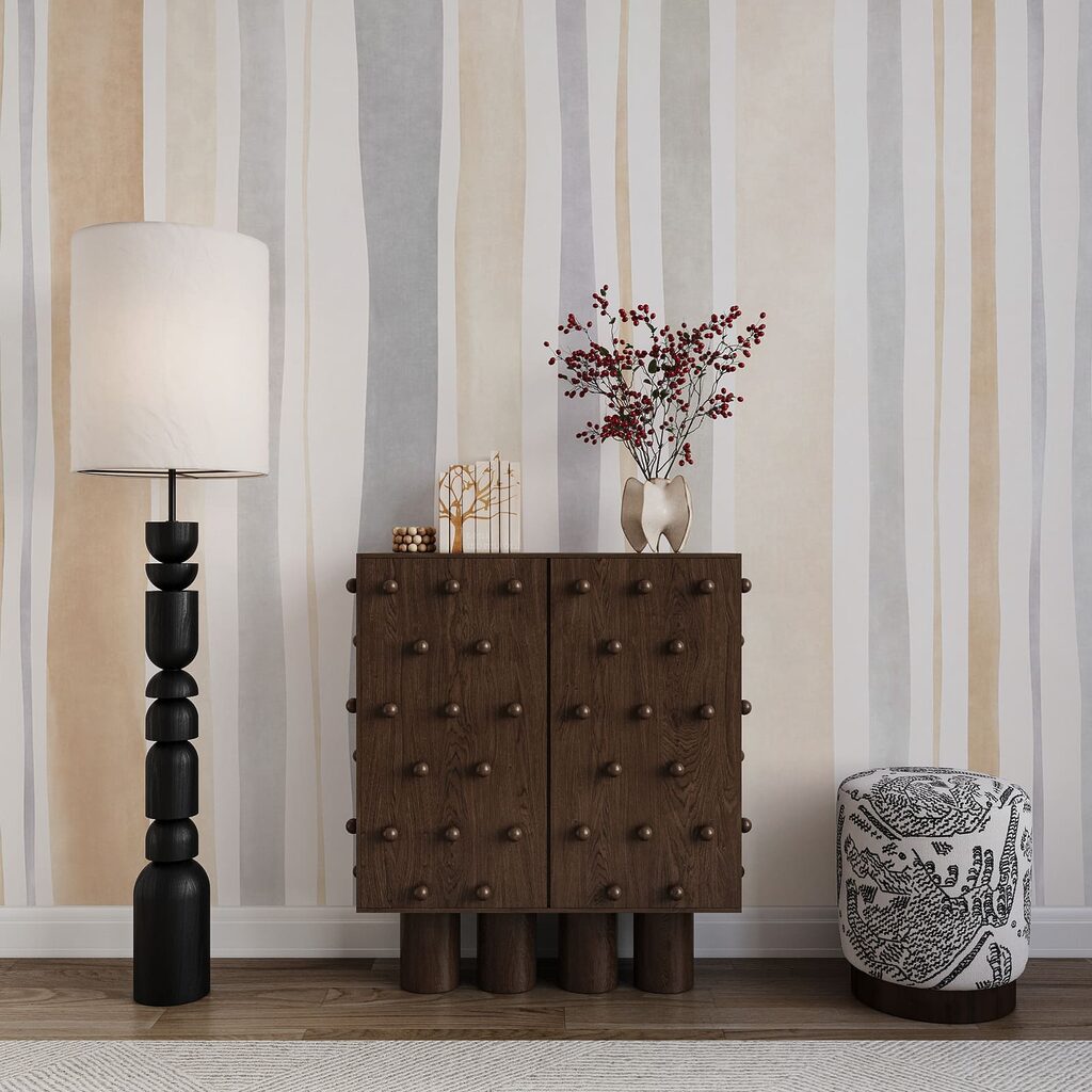 Wall mural Elegant neutral stripes for modern spaces (SKU: t01134)