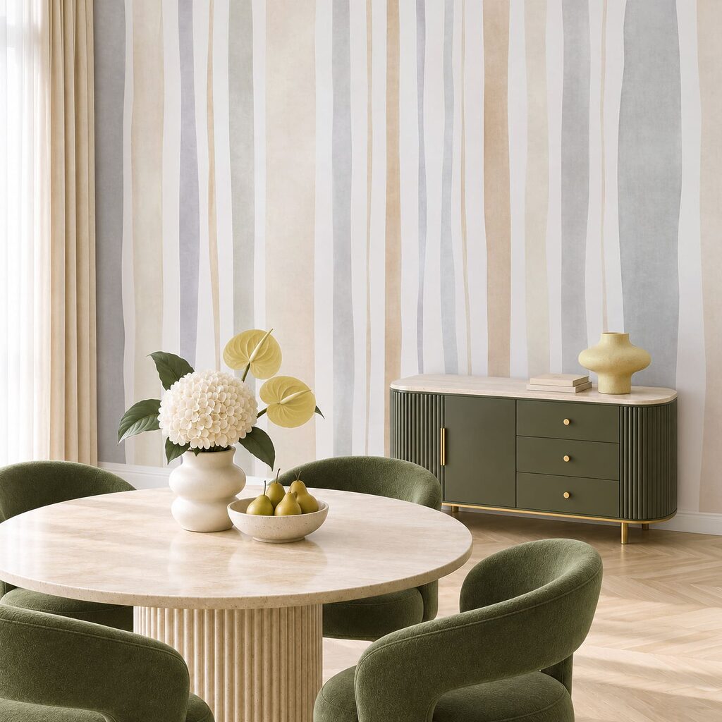 Wall mural Elegant neutral stripes for modern spaces (SKU: t01134)