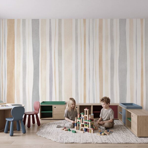 Wall mural Elegant neutral stripes for modern spaces (SKU: t01134)