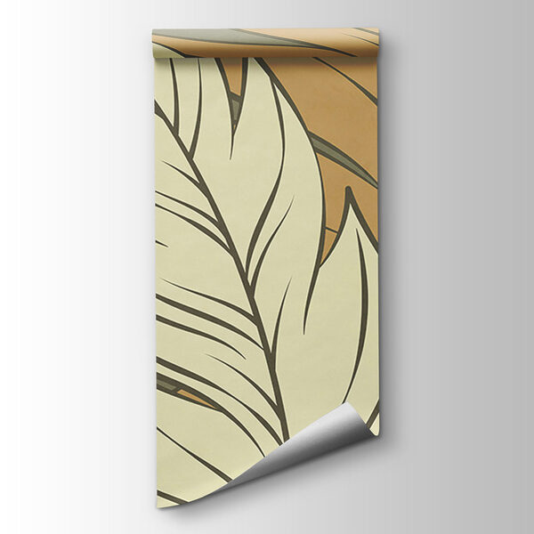 Wall mural Pattern of feathers and leaves (SKU: t01135) Wall mural Pattern of feathers and leaves (SKU: t01135)