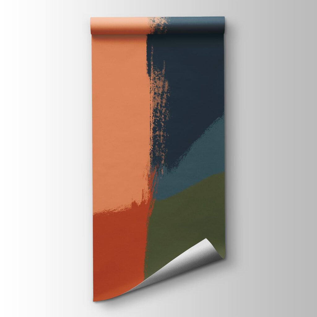 Wall mural Colorful art with curved shapes (SKU: t01138) Wall mural Colorful art with curved shapes (SKU: t01138)