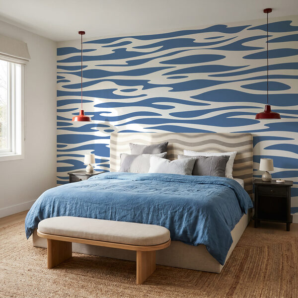 Wall mural Blue and white pattern (SKU: t01141)