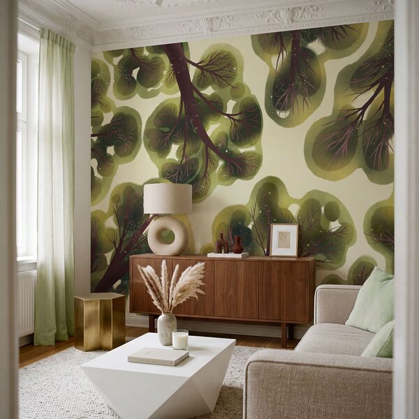 Wall mural Group of trees with green leaves (SKU: t01164)
