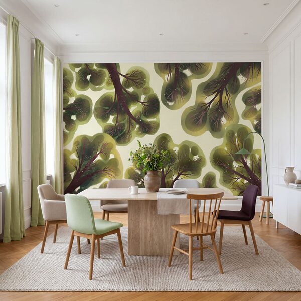 Wall mural Group of trees with green leaves (SKU: t01164)