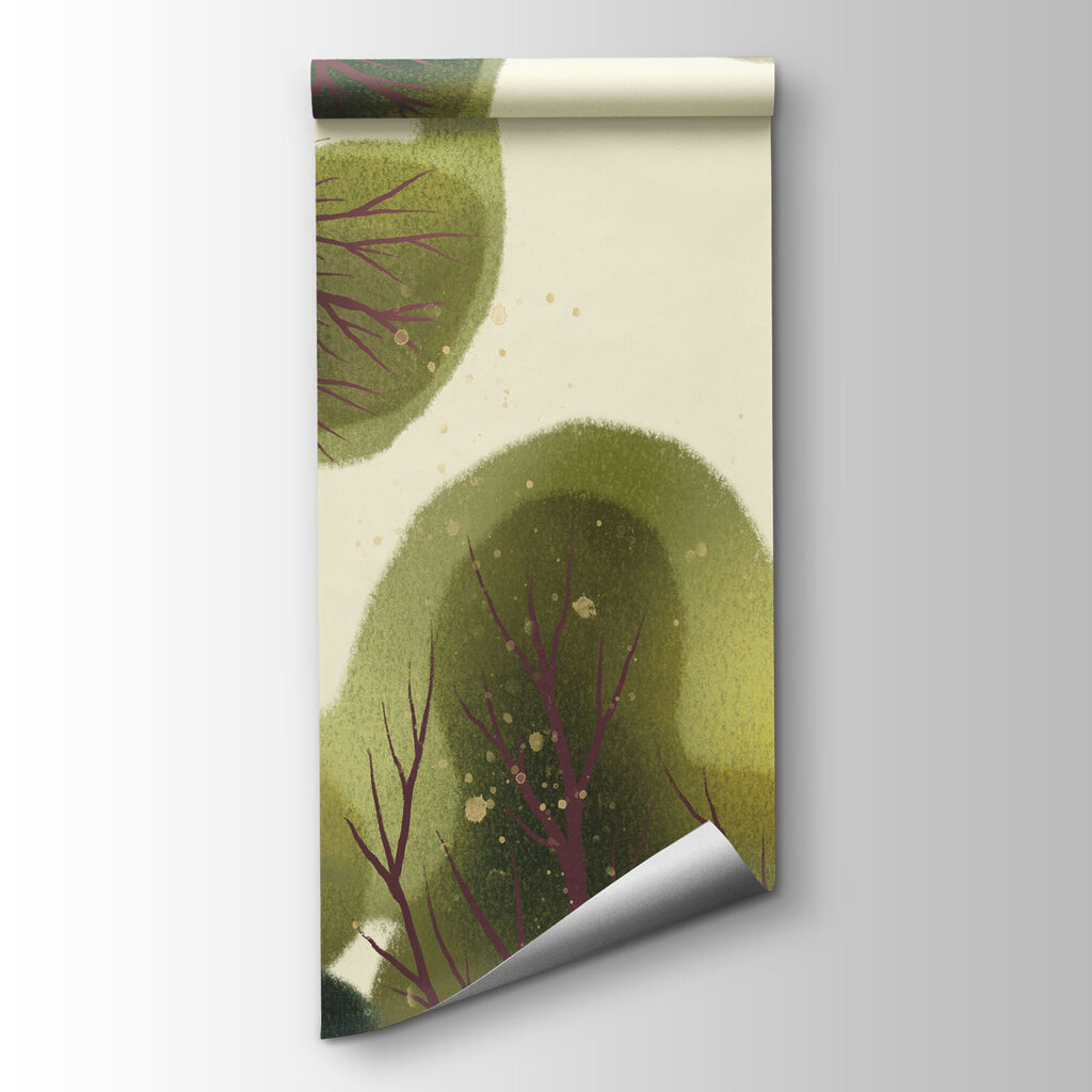 Wall mural Group of trees with green leaves (SKU: t01164)