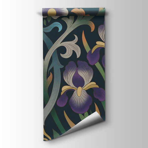 Wall mural Colorful floral pattern with birds and flowers (SKU: t01166) Wall mural Colorful floral pattern with birds and flowers (SKU: t01166)