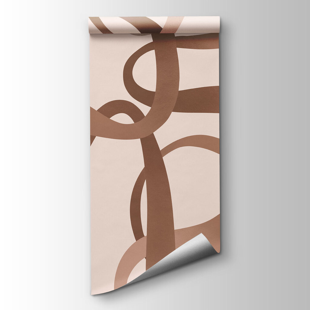 Wall mural Group of brown curly lines (SKU: t01168) Wall mural Group of brown curly lines (SKU: t01168)