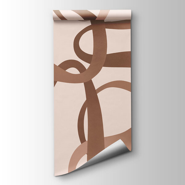 Wall mural Group of brown curly lines (SKU: t01168) Wall mural Group of brown curly lines (SKU: t01168)