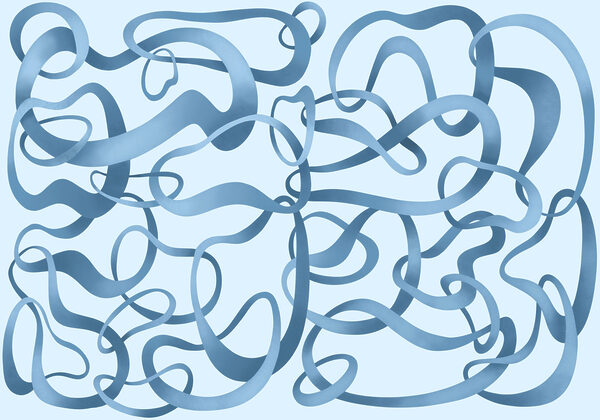 Wall mural Blue swirly lines on a white background (SKU: t01168v1) Wall mural Blue swirly lines on a white background (SKU: t01168v1)