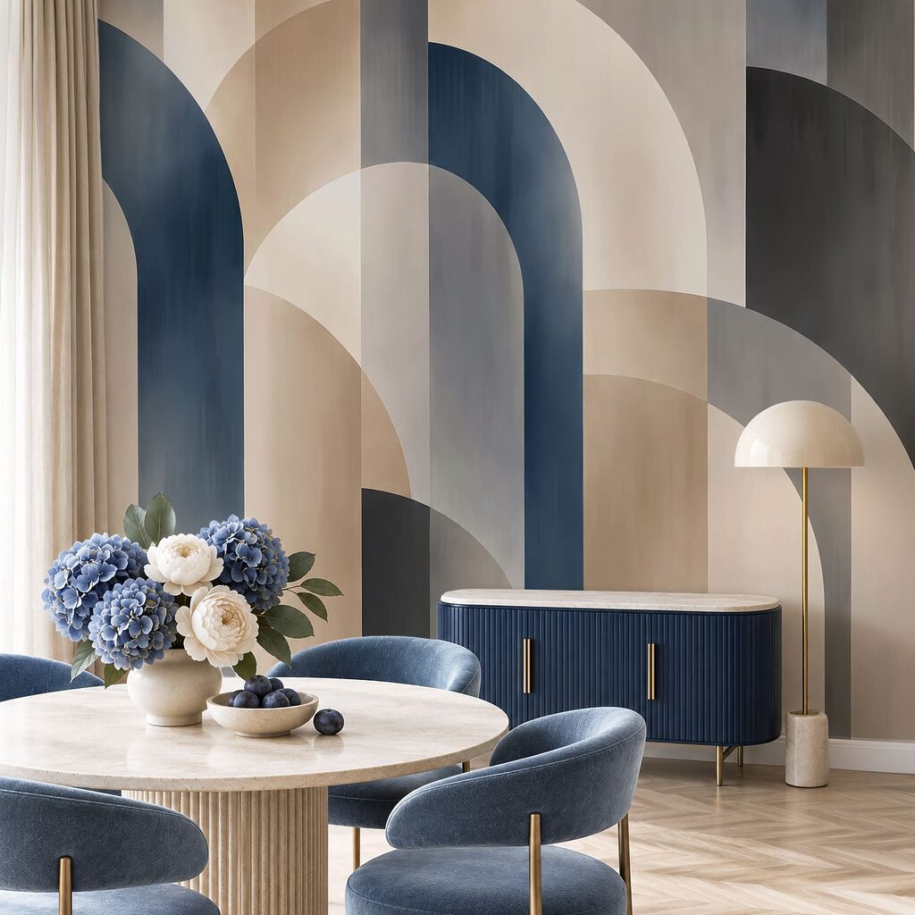 Wall mural Abstract shapes in muted tones (SKU: t01188) Wall mural Abstract shapes in muted tones (SKU: t01188)