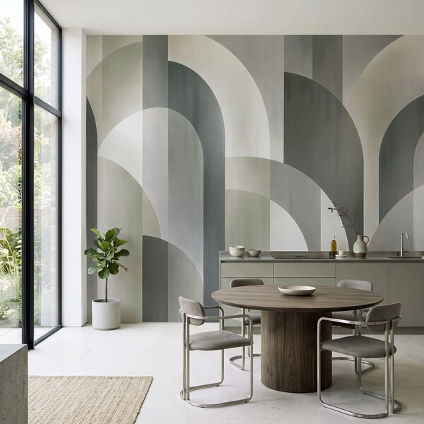 Wall mural Grey and white art deco pattern (SKU: t01188v1) Wall mural Grey and white art deco pattern (SKU: t01188v1)