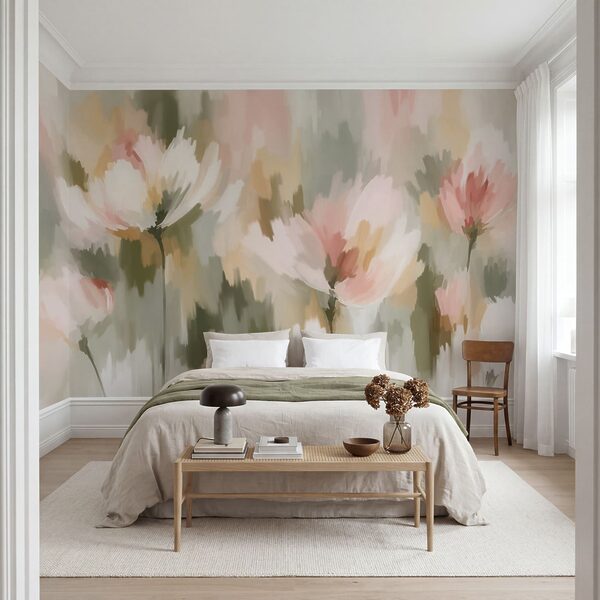 Wall mural Painting of flowers (SKU: t01189) Wall mural Painting of flowers (SKU: t01189)