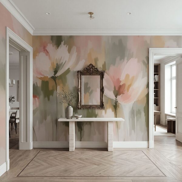 Wall mural Painting of flowers (SKU: t01189) Wall mural Painting of flowers (SKU: t01189)