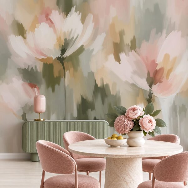 Wall mural Painting of flowers (SKU: t01189) Wall mural Painting of flowers (SKU: t01189)