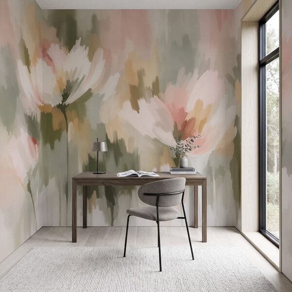 Wall mural Painting of flowers (SKU: t01189) Wall mural Painting of flowers (SKU: t01189)