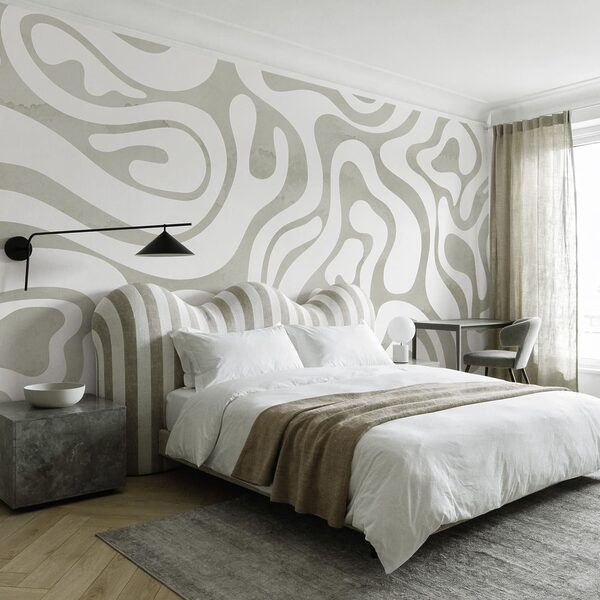 Wall mural White and gray pattern (SKU: t01191) Wall mural White and gray pattern (SKU: t01191)