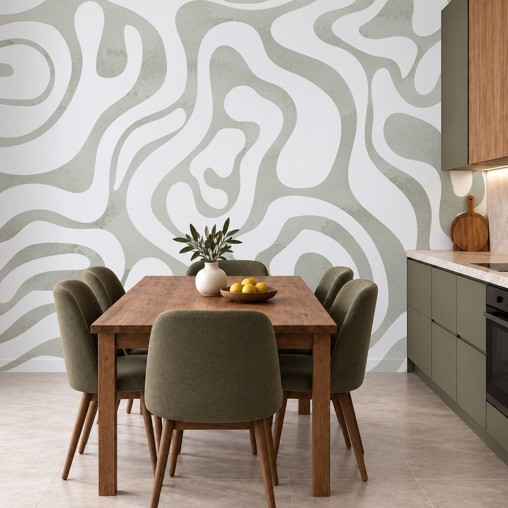 Wall mural White and gray pattern (SKU: t01191) Wall mural White and gray pattern (SKU: t01191)