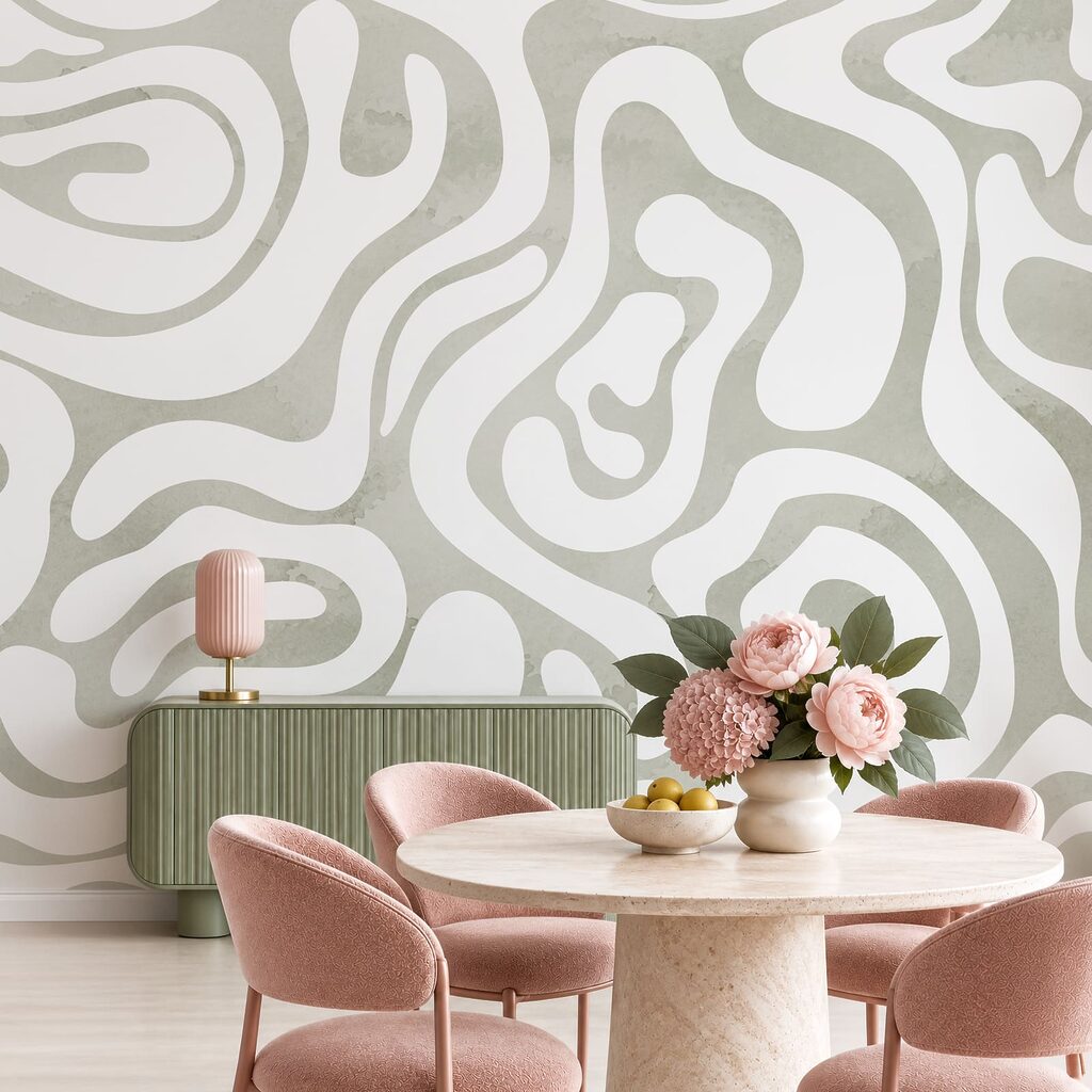 Wall mural White and gray pattern (SKU: t01191) Wall mural White and gray pattern (SKU: t01191)