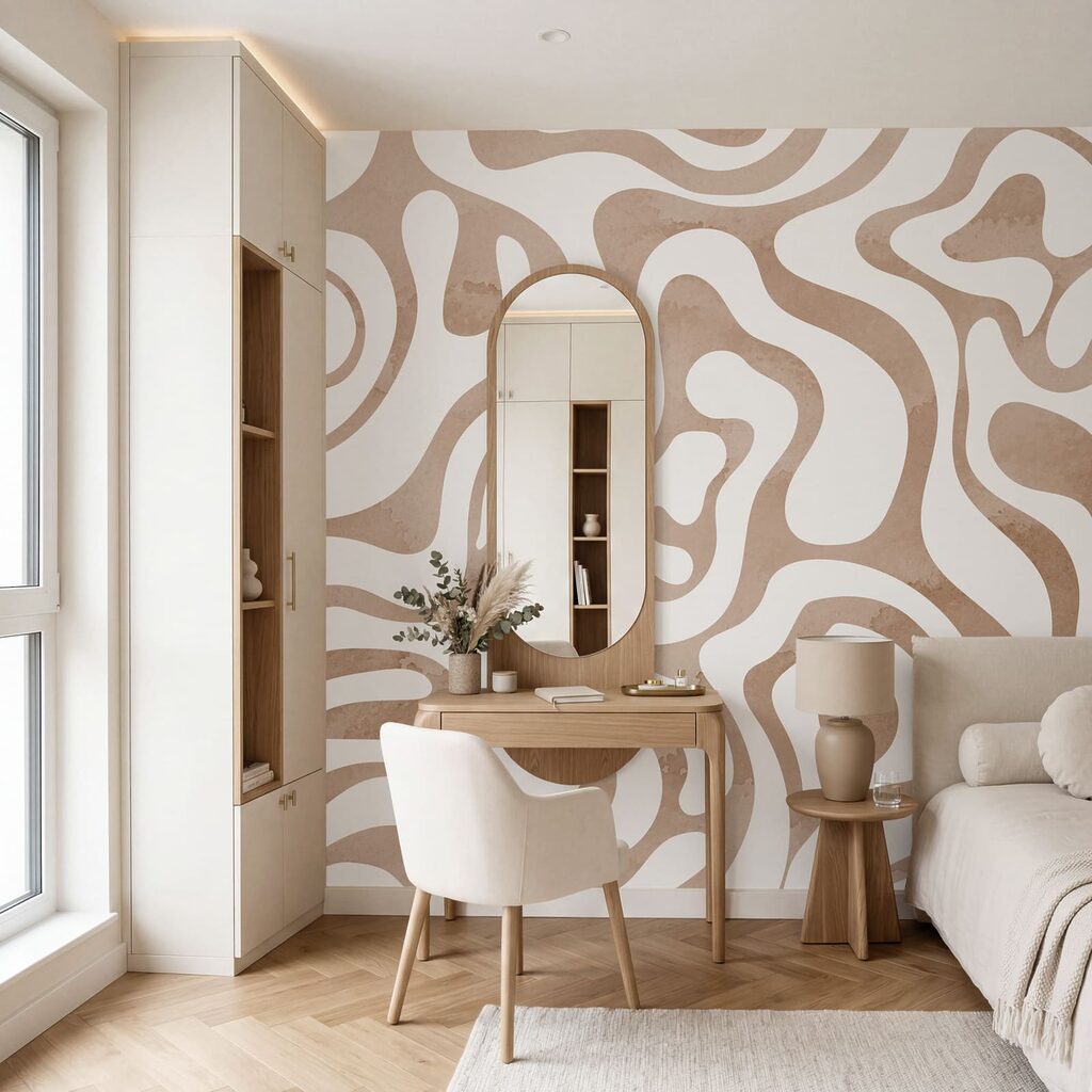 Wall mural White and pink pattern (SKU: t01191v1) Wall mural White and pink pattern (SKU: t01191v1)