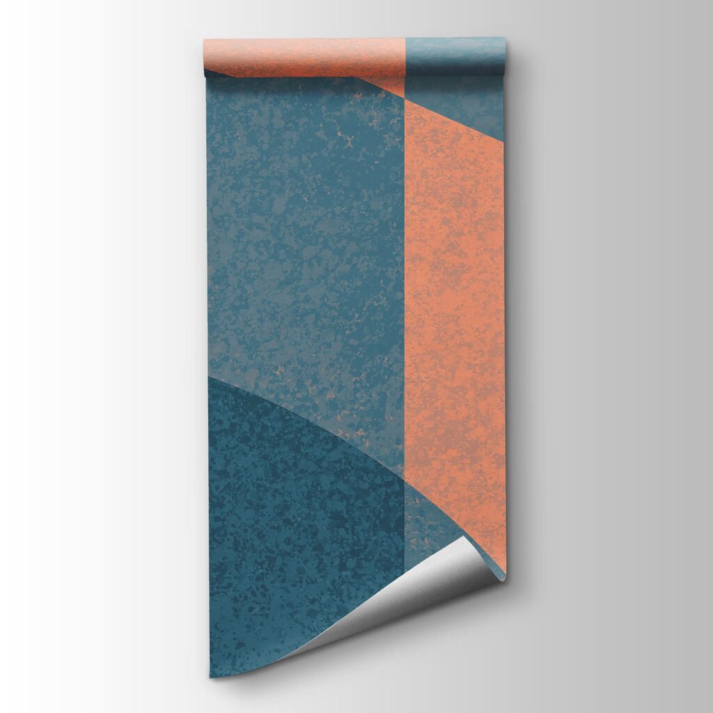 Wall mural Blue and pink geometric pattern (SKU: t01144) Wall mural Blue and pink geometric pattern (SKU: t01144)